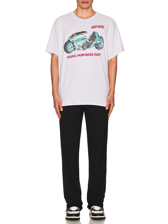 Lost Daze Moto Tee in Aged White | FWRD