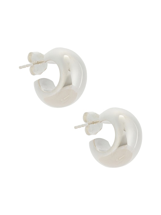 Lie Studio Simone Earrings in Silver | FWRD