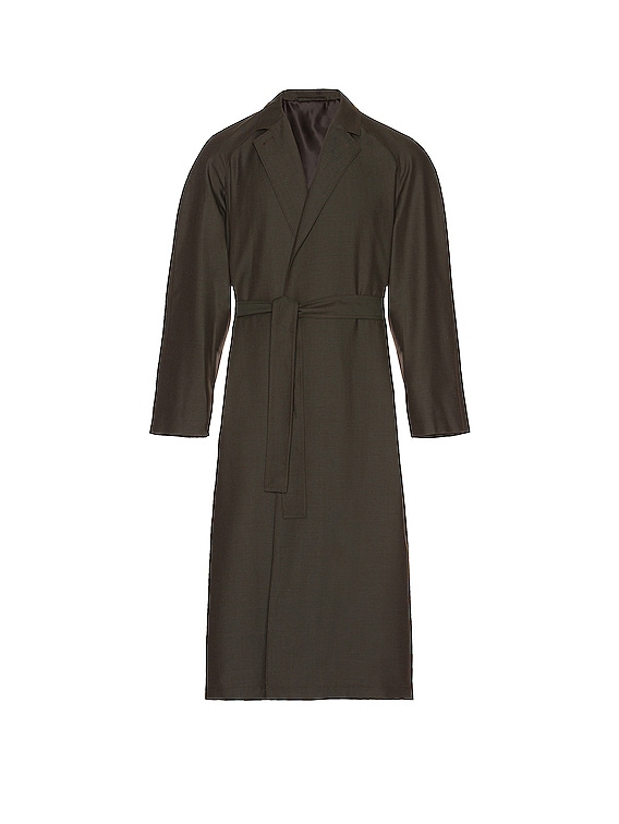 Lemaire Soft Coat in Peat Green | FWRD