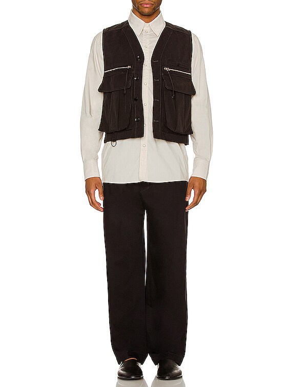 Lemaire Reporter Vest in Black | FWRD