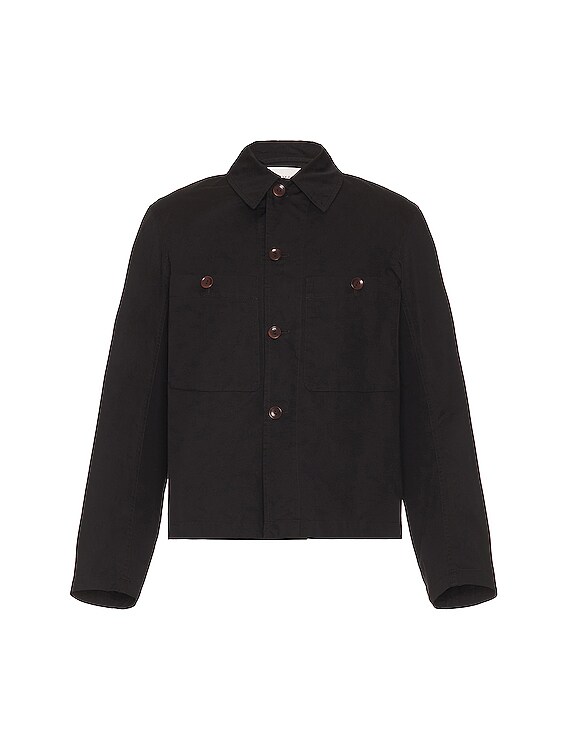 Lemaire Military Overshirt in Black | FWRD