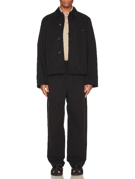 Lemaire Military Overshirt in Black | FWRD