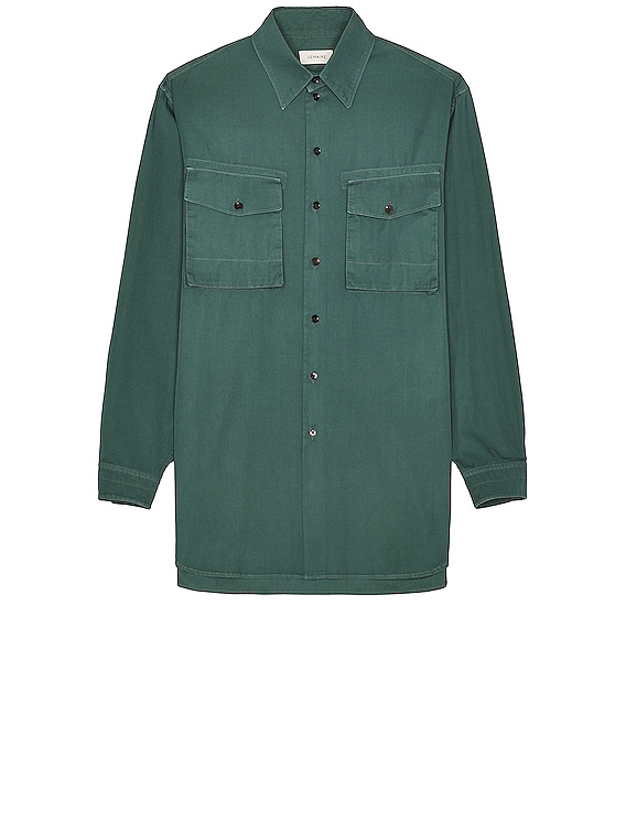 Lemaire Military Shirt in Myrtle Green | FWRD