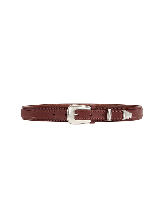 Lemaire Minimal Western Belt in Roasted Pecan | FWRD