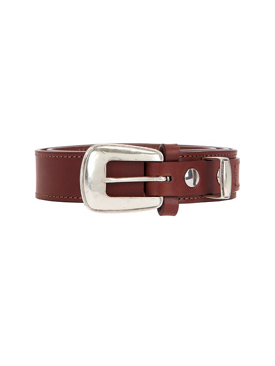 Lemaire Minimal Western Belt in Roasted Pecan | FWRD