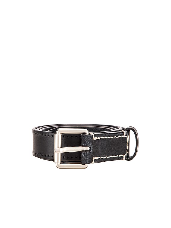 Lemaire Reversed Thin Belt in Black | FWRD