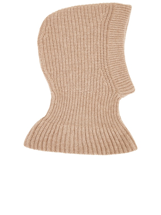 Lemaire Hood Lambswool Beanie in Latte Coffee | FWRD