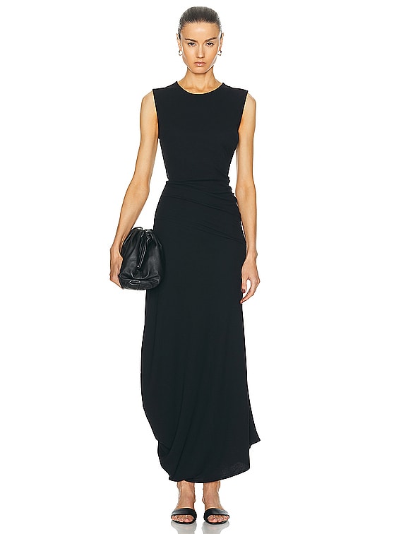 Lemaire Fitted Twisted Dress in Black | FWRD
