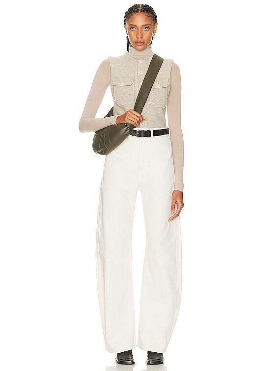 Lemaire Sleeveless Fitted Cardigan in Chalk | FWRD