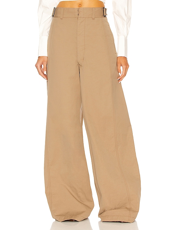 wide leg military trousers