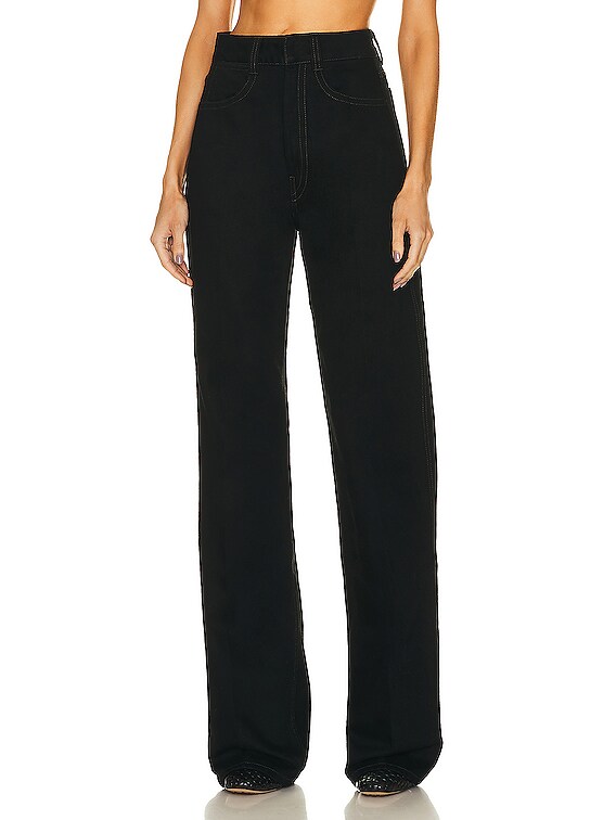 Lemaire Curved High Waisted Pants Black Denim – Neighbour