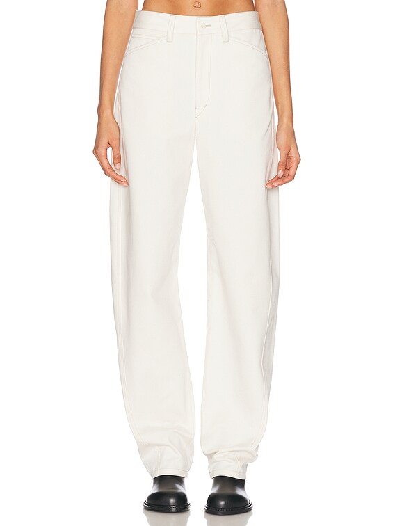 Lemaire Five Pocket Twisted Pant in Creamy White | FWRD Lemaire Five Pocket Twisted Pant in Creamy White | FWRD