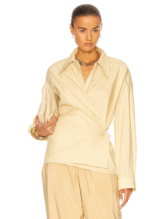 Lemaire Twisted Shirt in Custard | FWRD