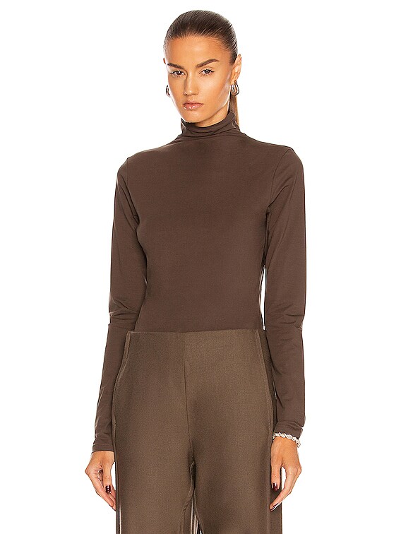 Roll Neck Second Skin Top — Ginger – La Garçonne