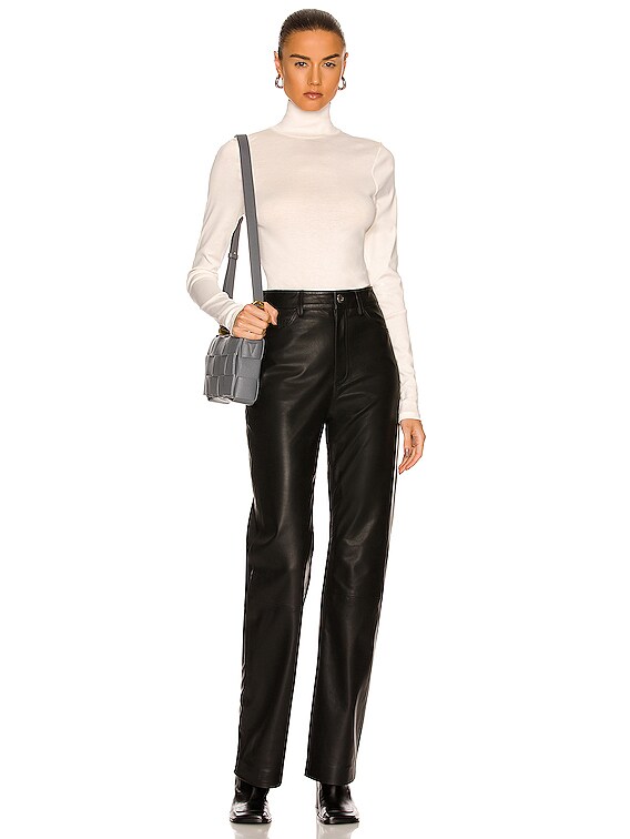 Lemaire Second Skin High Neck Top in Chalk | FWRD