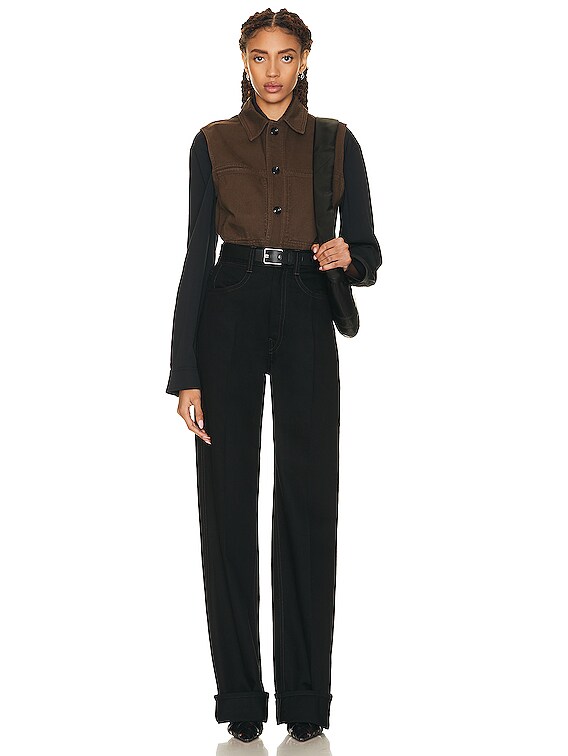 Lemaire Denim Vest Top in Dark Brown | FWRD