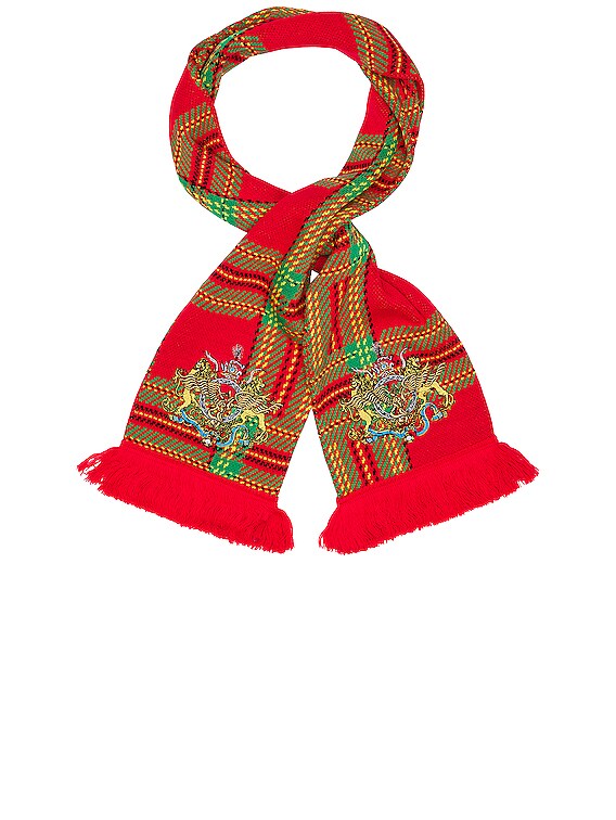 Liberal Youth Ministry Tartan Scarf in Red | FWRD