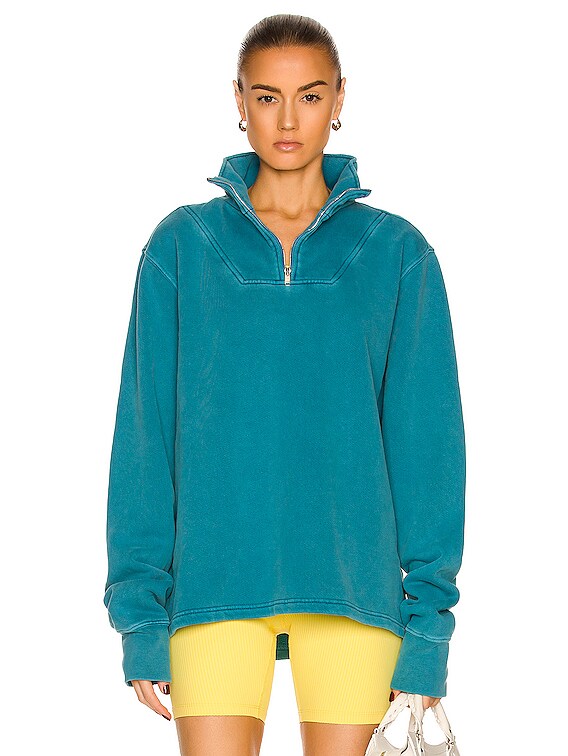 Les Tien Half Zip Yacht Pullover in Turquoise | FWRD