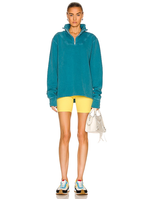 Les Tien Half Zip Yacht Pullover in Turquoise | FWRD