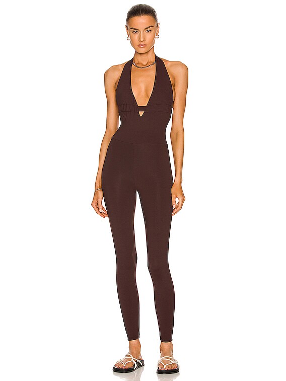 Live The Process Hela Bodysuit Jumpsuit in Misson Fig