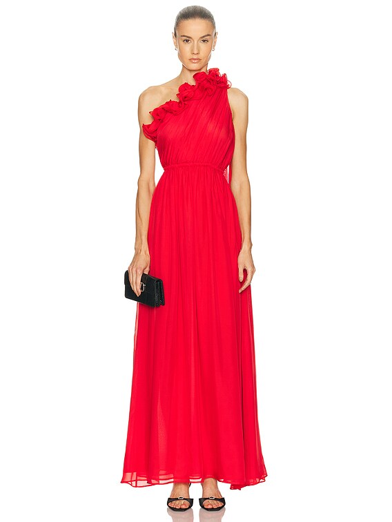 LEO LIN Jenni Maxi Dress in Scarlet | FWRD