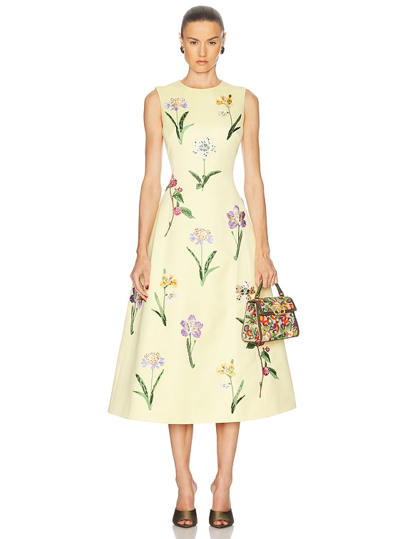 LEO LIN Cleo Midi Dress in Wild Flower & Sorbet | FWRD