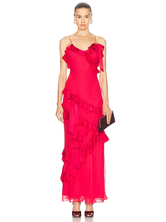 knee length dresses for ladies Rialto Silk-Blend Maxi Dress main image 1