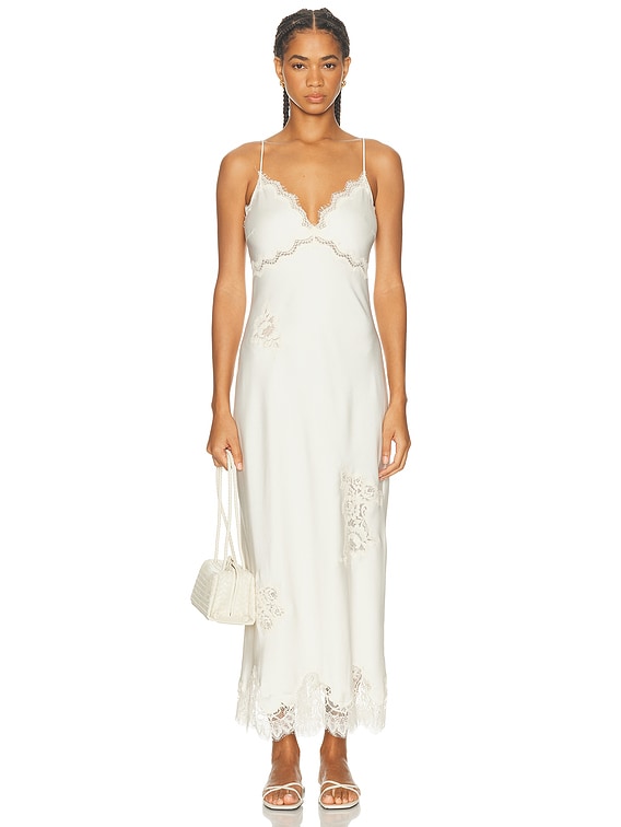 LoveShackFancy Sorone Dress in Ivory | FWRD