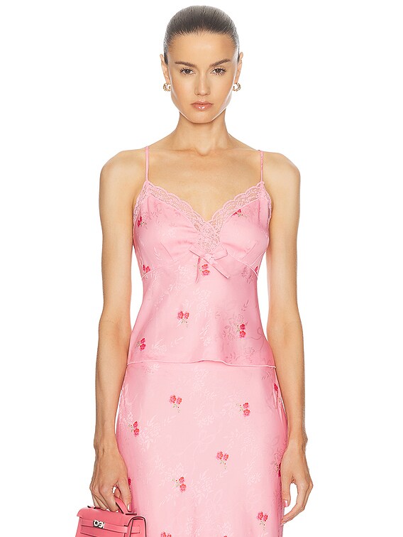 LoveShackFancy Fox Top in Cherry Pink | FWRD