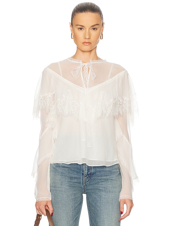 YILON イロン FLEUR LACE BLOUSE ivory Fleur lace blouse – YILON