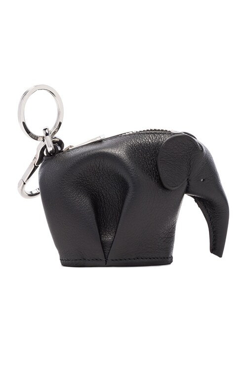小物 LOEWE elephant charm BLACK Loewe Elephant Charm in Black | FWRD