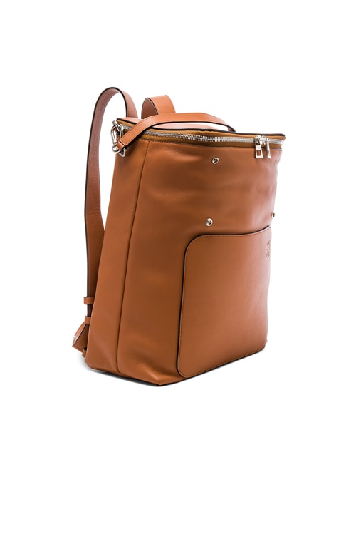 Loewe Goya Small Leather Backpack in Brown
