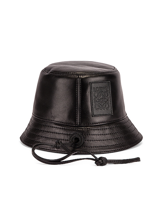 Loewe Leather Bucket Hat - Black - Hats