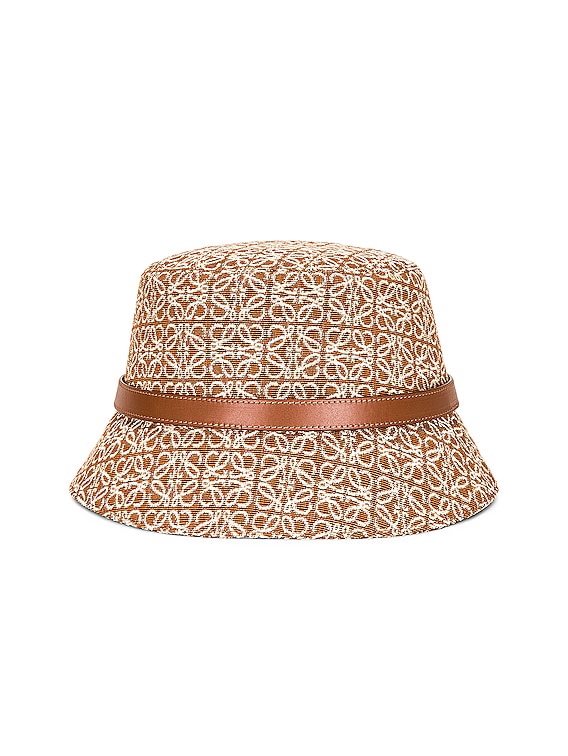 Loewe Anagram Raffia Bucket Hat