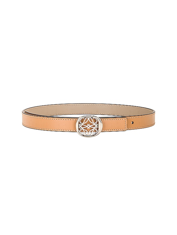 Loewe Anagram 2cm Reversible Ellipse Belt in Warm Desert