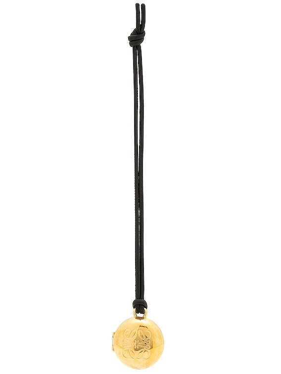 Loewe Anagram Pebble Locket Charm in Gold & Black | FWRD