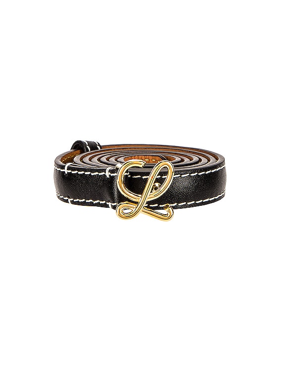 Loewe L ベルト - Black & Gold | FWRD