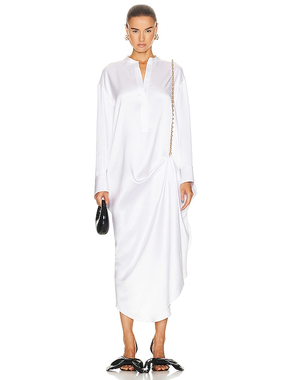 Loewe Chain Long Shirt Dress in Optic White | FWRD