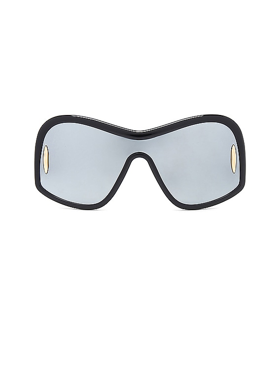 Sunglasses: Shield Sunglasses, acetate, metal & calfskin — Fashion | CHANEL