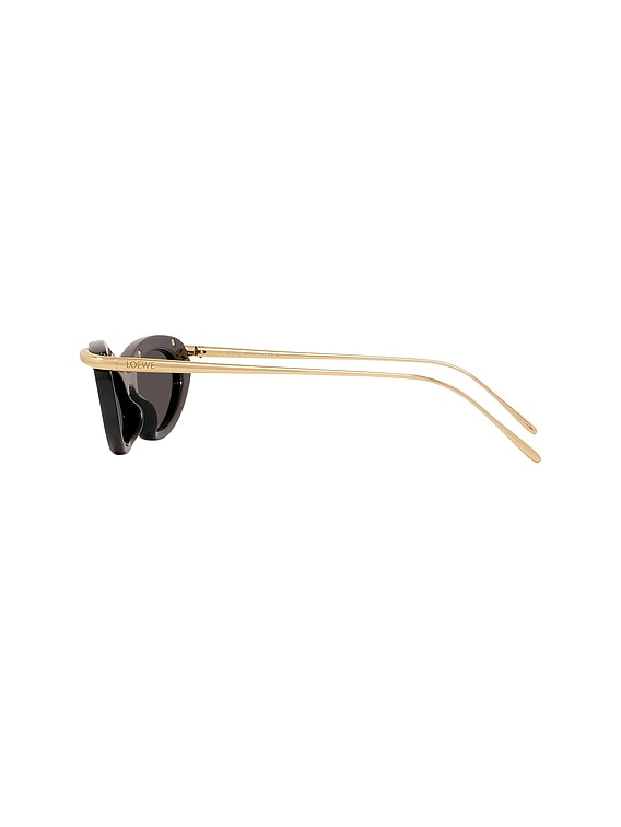 Loewe Cat Eye Sunglasses in Shiny Black & Smoke | FWRD