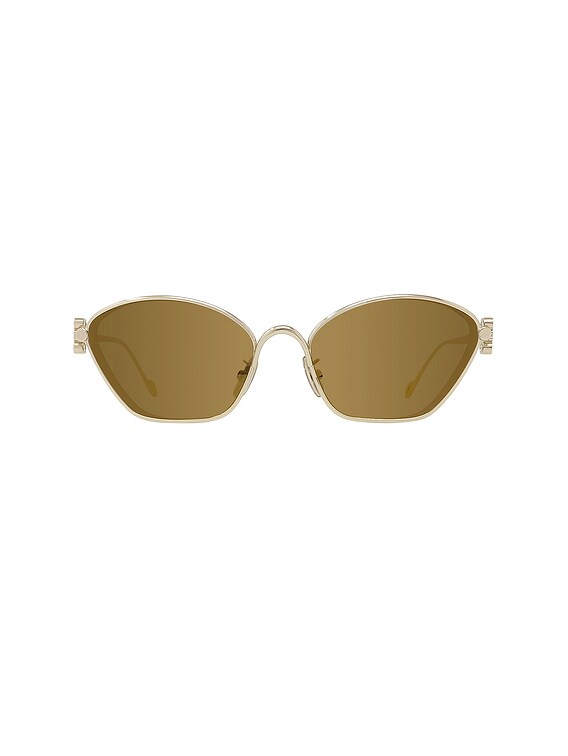 Loewe Anagram Sunglasses in Shiny Light Gold | FWRD