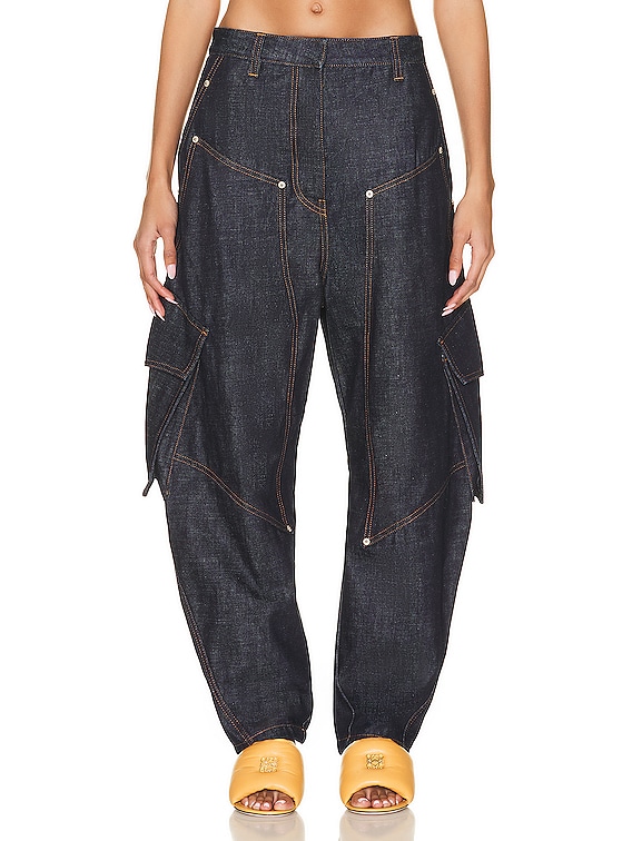 【送料&関税込】Loewe Pantalone Loewe Cargo Pant in Blue Denim | FWRD