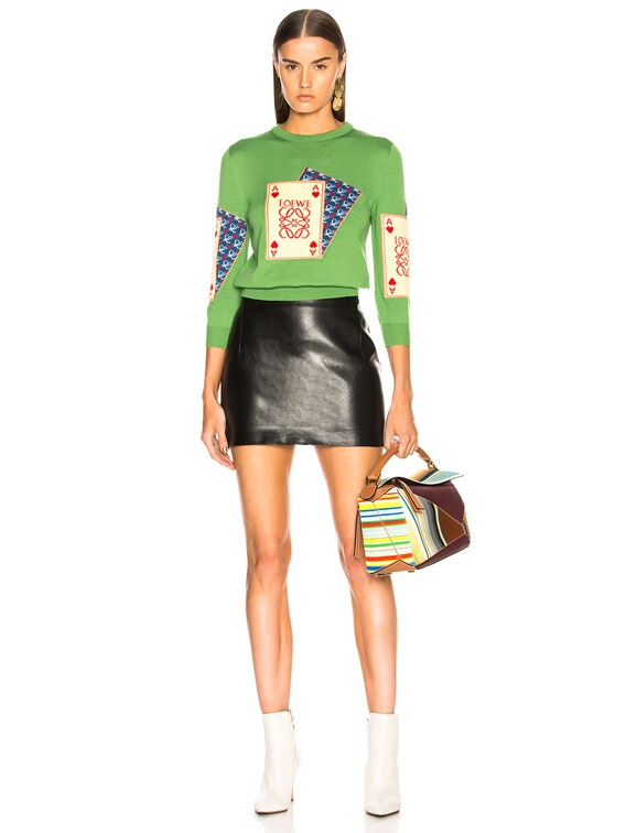 Loewe Playing Card Sweater in Green | FWRD