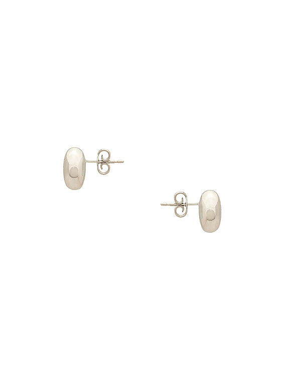 イヤリング Loewe Mini \"Anagram Pebble\" hoop earrings Anagram Pebble mini hoop earrings in sterling silver Gold