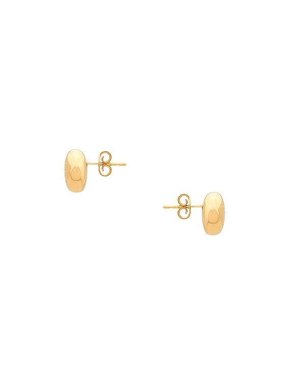 【LOEWE】ORECCHINI ANAGRAM PEBBLE GOLD LOEWE Anagram Pebble gold-plated earrings | NET-A-PORTER