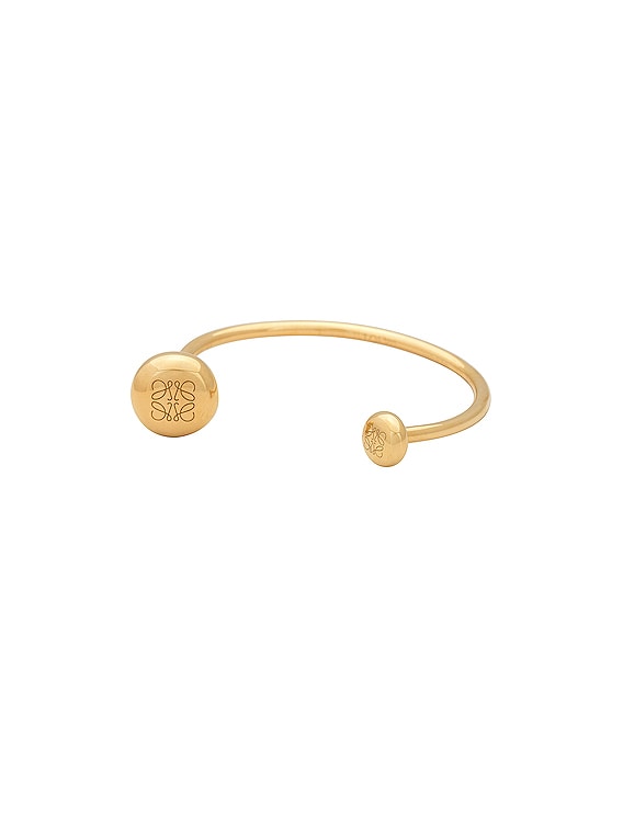 Loewe Anagram Pebble Cuff Bracelet in Gold | FWRD