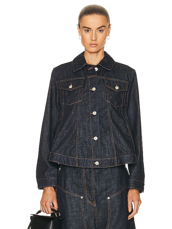 Loewe Short Trapeze Jacket in Blue Denim | FWRD