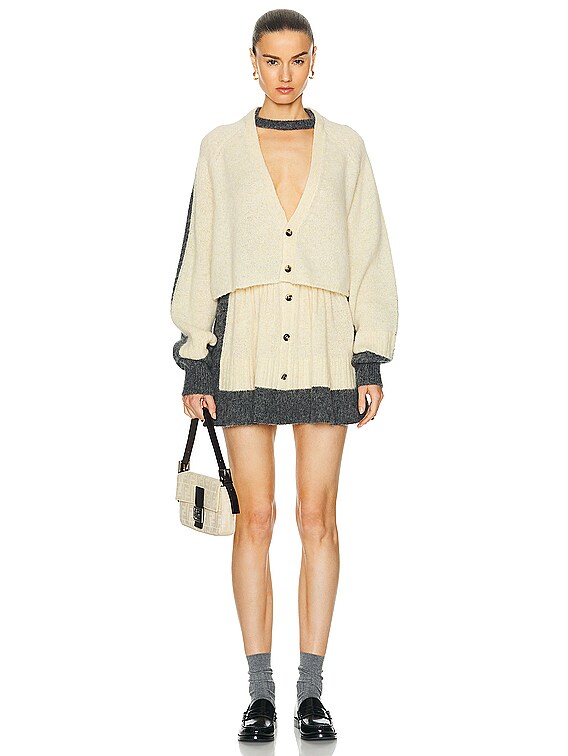 Loewe Mini Skirt in Yellow & Grey | FWRD