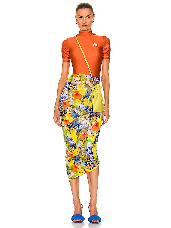【LOEWE】ミディ丈スカート Loewe ミディ丈スカート - Orange, Blue, & Yellow | FWRD