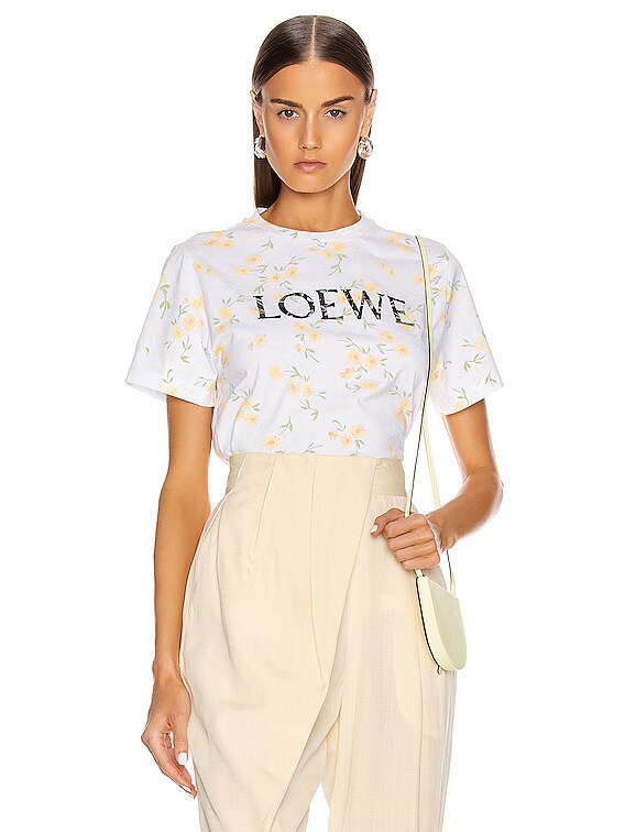 Regular fit T-shirt in cotton White/Yellow - LOEWE